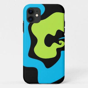 Einfache, Abstrakte blaugrüne Formen iPhone 11 Hülle