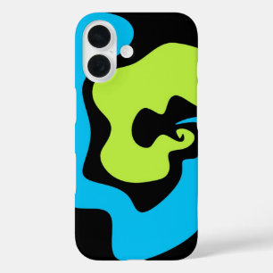 Einfache, Abstrakte blaugrüne Formen iPhone 16 Hülle
