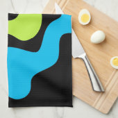 Einfache, Abstrakte blaugrüne Formen Geschirrtuch (Viertel Falte)