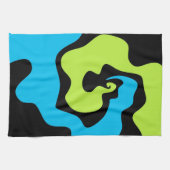 Einfache, Abstrakte blaugrüne Formen Geschirrtuch (Horizontal)