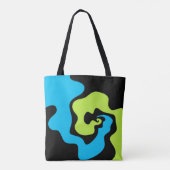 Einfache, Abstrakte blaugrüne Formen Tasche (Rückseite)