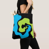 Einfache, Abstrakte blaugrüne Formen Tasche (Von Nahem)