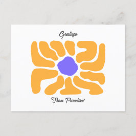 Einfache Abstrakte Blume Sommerferien Postkarten