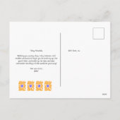 Einfache Abstrakte Blume Sommerferien Postkarten (Rückseite)