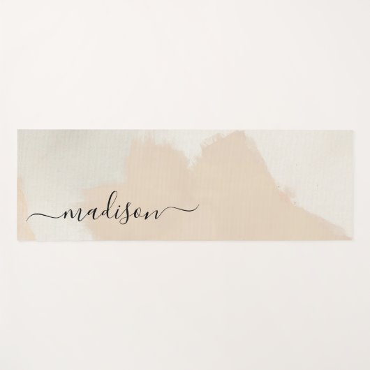 Einfache Abstrakte Boho Wasserfarbe Individuelle N Yogamatte (Vorderseite (Horizontal))