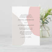 Einfache Abstrakte Formen für Hochzeiten Einladung (Stehend Vorderseite)