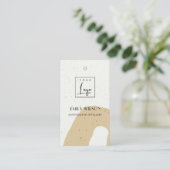 Einfache Abstrakte Keramik Ochre Logo Preis-Markie Visitenkarte (Stehend Vorderseite)