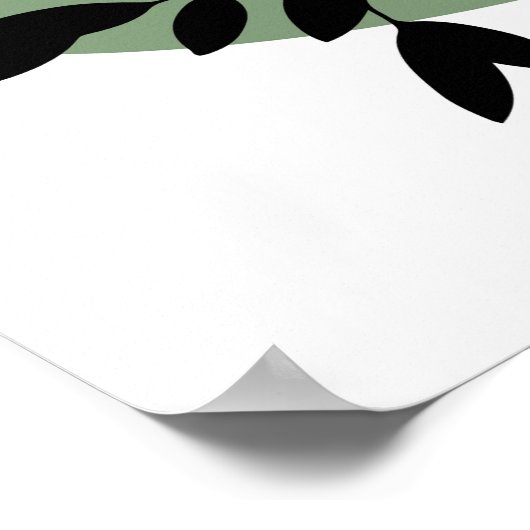 Einfache Abstrakte Minimal Boho Style Blume Poster (Ecke)