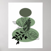 Einfache Abstrakte Minimal Boho Style Blume Poster (Vorne)