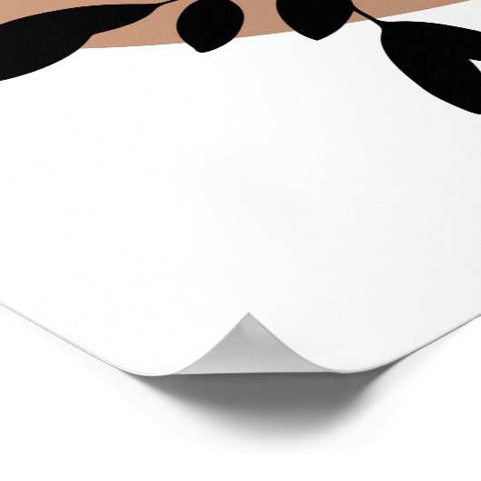 Einfache Abstrakte Minimal Boho Style Blume Poster (Ecke)