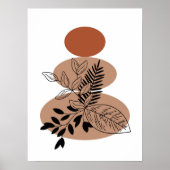 Einfache Abstrakte Minimal Boho Style Blume Poster (Vorne)