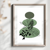 Einfache Abstrakte Minimal Boho Style Blume Poster