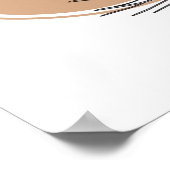 Einfache Abstrakte Minimal Boho Style Blume Poster (Ecke)