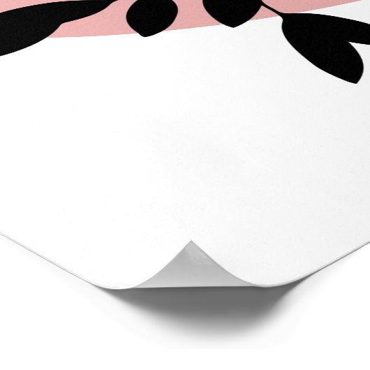 Einfache Abstrakte Minimal Boho Style Blume Poster (Ecke)