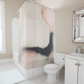 Einfache abstrakte, rosa Wirbel Duschvorhang (Beispiel)