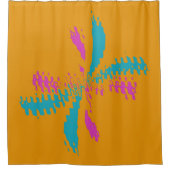 Einfache Abstrakte Schmetterlingsflüge - Messlatte Duschvorhang (Vorderseite)