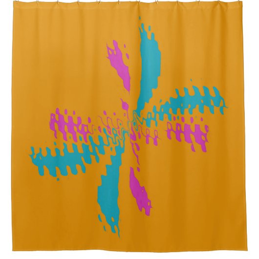 Einfache Abstrakte Schmetterlingsflüge - Messlatte Duschvorhang (Vorderseite)