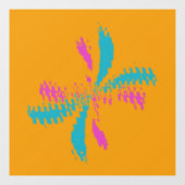 Einfache Abstrakte Schmetterlingsflüge - Messlatte Fensteraufkleber (Blatt)