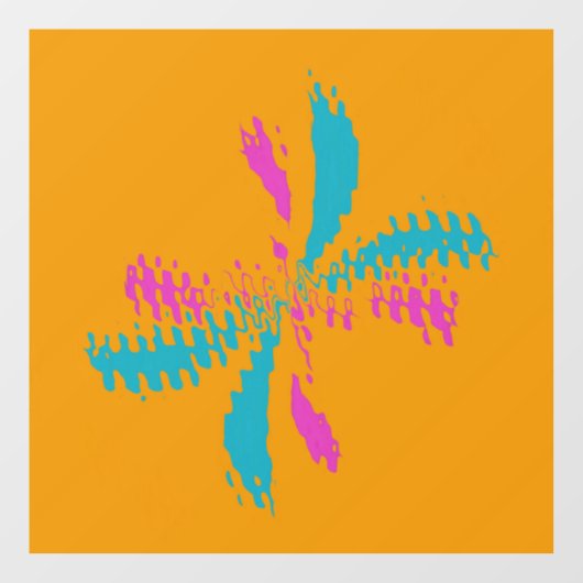 Einfache Abstrakte Schmetterlingsflüge - Messlatte Fensteraufkleber (Blatt)