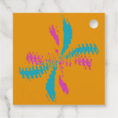 Einfache Abstrakte Schmetterlingsflüge - Messlatte Geschenkanhänger (Rückseite)