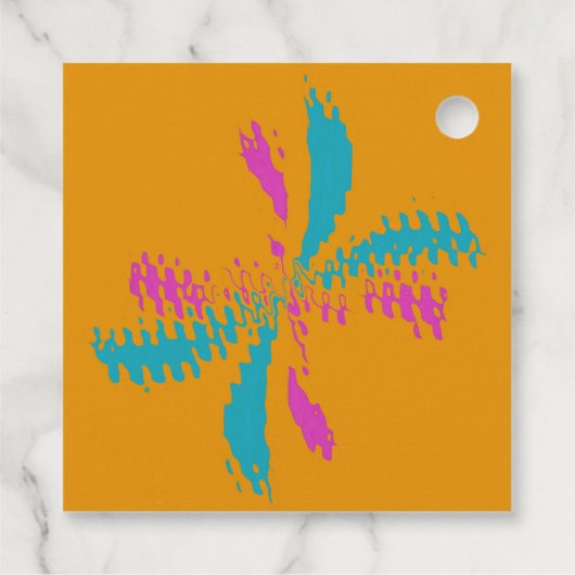 Einfache Abstrakte Schmetterlingsflüge - Messlatte Geschenkanhänger (Rückseite)