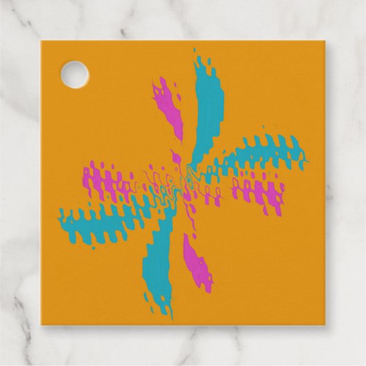 Einfache Abstrakte Schmetterlingsflüge - Messlatte Geschenkanhänger (Vorderseite)