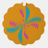 Einfache Abstrakte Schmetterlingsflüge - Messlatte Ornament Karte (Rückseite)