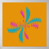 Einfache Abstrakte Schmetterlingsflüge - Messlatte Poster (Vorne)