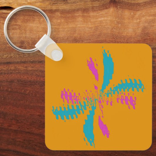 Einfache Abstrakte Schmetterlingsflüge - Messlatte Schlüsselanhänger (Vorderseite)