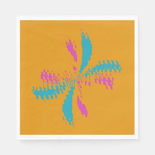 Einfache Abstrakte Schmetterlingsflüge - Messlatte Serviette (Vorderseite)