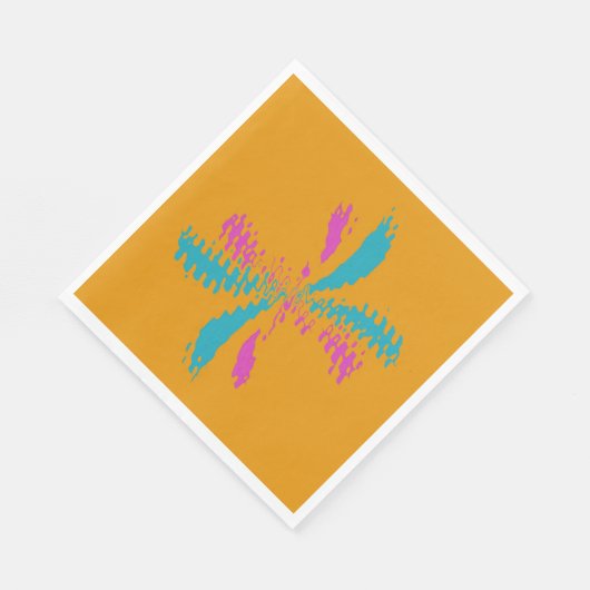 Einfache Abstrakte Schmetterlingsflüge - Messlatte Serviette (Ecke)