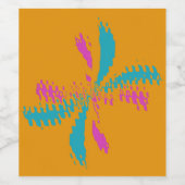 Einfache Abstrakte Schmetterlingsflüge - Messlatte Weinetikett (Einzelnes Label)