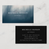 Einfache Abstrakte Slate Blue Visitenkarte (Vorne/Hinten)