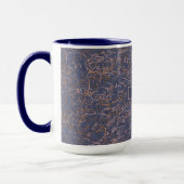 Einfache Abstrakte Thread Art BluePattern Individu Tasse (Links)
