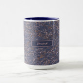 Einfache Abstrakte Thread Art BluePattern Individu Tasse (Zentrum)