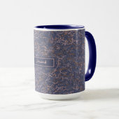 Einfache Abstrakte Thread Art BluePattern Individu Tasse (VorderseiteRechts)
