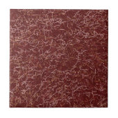 Einfache Abstrakte Thread Art Red Pattern Fliese (Vorderseite)