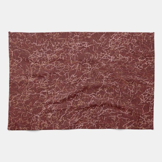 Einfache Abstrakte Thread Art Red Pattern Geschirrtuch (Horizontal)