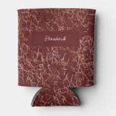 Einfache Abstrakte Thread Art Red Pattern Individu Dosenkühler (Vorderseite)