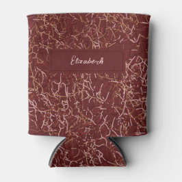 Einfache Abstrakte Thread Art Red Pattern Individu Dosenkühler