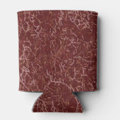 Einfache Abstrakte Thread Art Red Pattern Individu Dosenkühler (Rückseite)