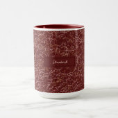 Einfache Abstrakte Thread Art Red Pattern Individu Tasse (Zentrum)