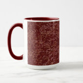 Einfache Abstrakte Thread Art Red Pattern Individu Tasse (Links)
