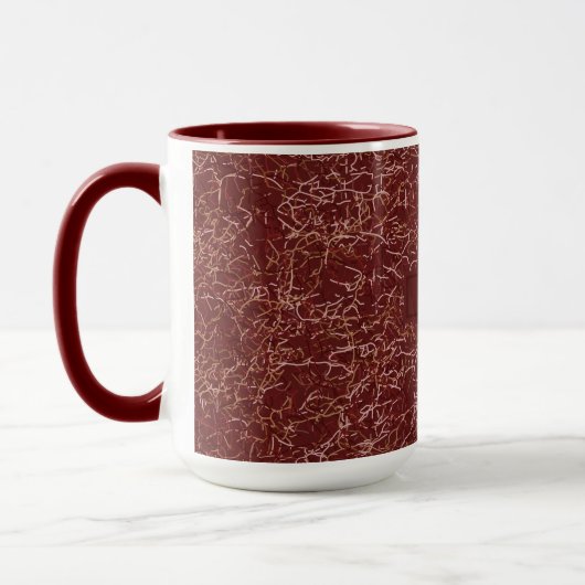 Einfache Abstrakte Thread Art Red Pattern Individu Tasse (Links)