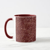 Einfache Abstrakte Thread Art Red Pattern Tasse (Links)