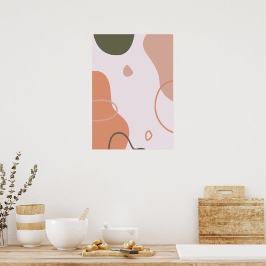 Einfache Abstrakte Wall Art Poster (Küche)