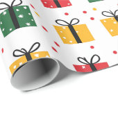 Einfache Abstrakte Weihnachtsgeschenke Geschenkpapier (Rolleneckpunkt)