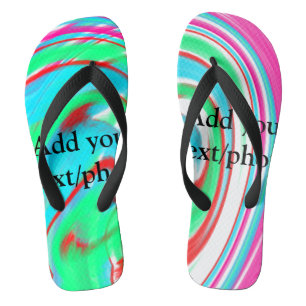 Einfache Acryl-Gussmarmor-Text Namenscustom Badesandalen