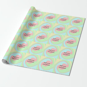 Einfache Acryl-Gussmarmor-Text Namenscustom Geschenkpapier