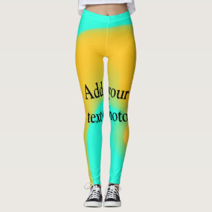 Einfache Acryl-Gussmarmor-Text Namenscustom Leggings